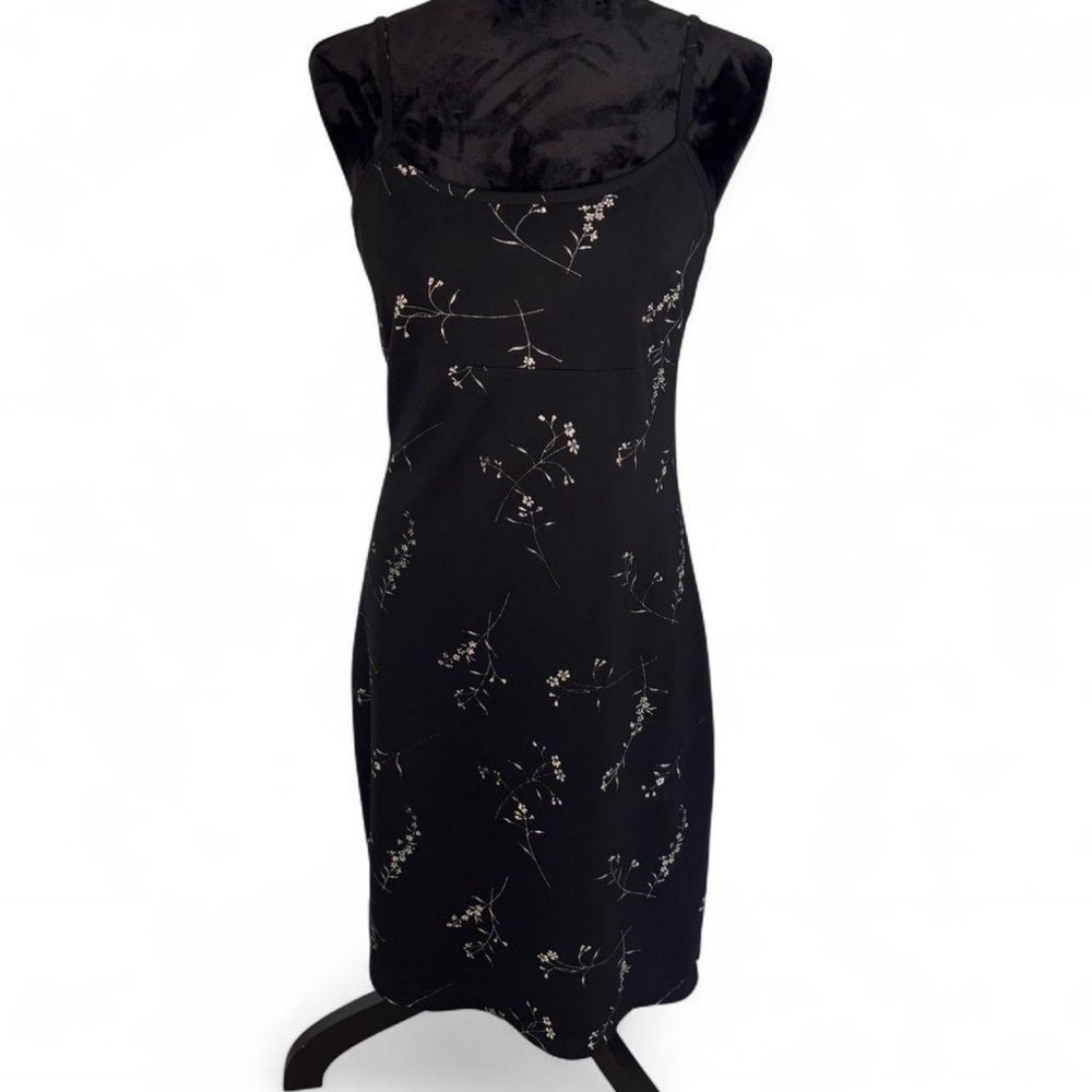 Vintage 90’s Byer Too! Black Floral Mini Dress Large